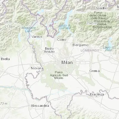 Map showing location of Novate Milanese (45.530500, 9.139540)