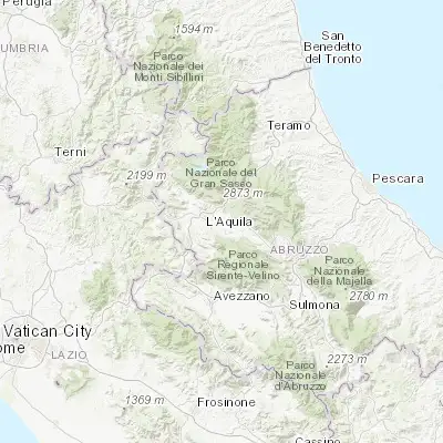 Map showing location of Nucleo Industriale di Bazzano (42.336230, 13.467550)