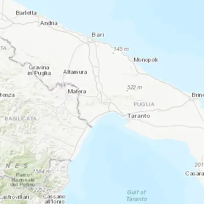 Map showing location of Palagianello (40.608510, 16.978020)