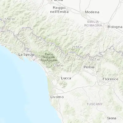 Map showing location of Piano di Coreglia-Ghivizzano (44.033330, 10.516670)