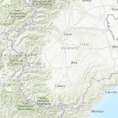 Map showing location of Piobesi Torinese (44.766670, 7.616670)