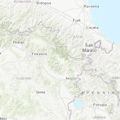 Map showing location of Ponte a Poppi (43.731710, 11.766630)