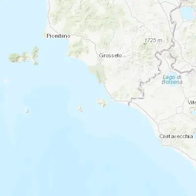 Map showing location of Porto Santo Stefano (42.438250, 11.115420)