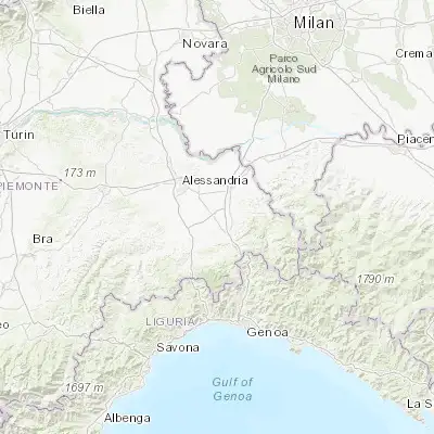 Map showing location of Pozzolo Formigaro (44.799250, 8.783640)