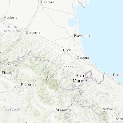 Map showing location of Predappio (44.103160, 11.984130)