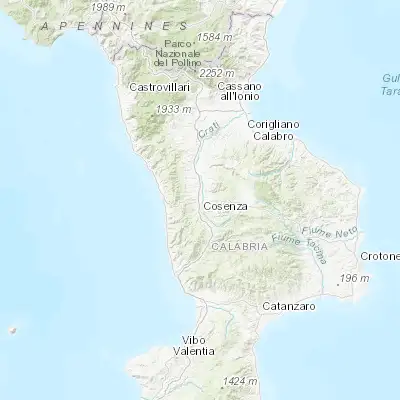 Map showing location of Quattromiglia (39.344740, 16.238020)