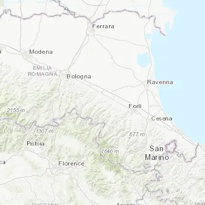 Map showing location of Riolo Terme (44.276090, 11.727220)