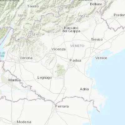 Map showing location of Saccolongo (45.401520, 11.748630)