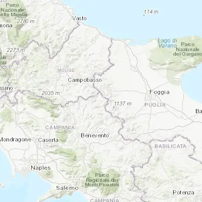 Map showing location of San Bartolomeo in Galdo (41.415950, 15.017090)