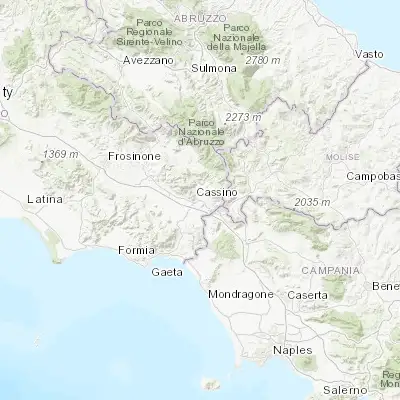 Map showing location of San Bartolomeo (41.482650, 13.857470)