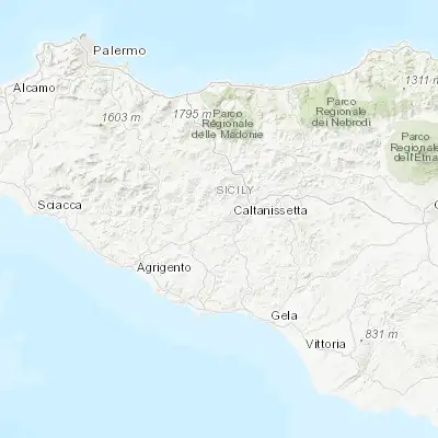 Map showing location of San Cataldo (37.484120, 13.985420)