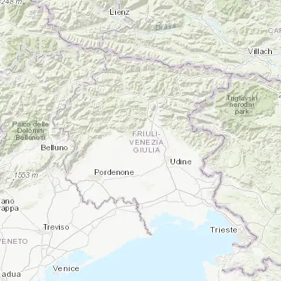 Map showing location of San Daniele del Friuli (46.157140, 13.007260)