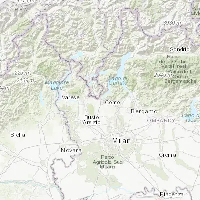 Map showing location of San Fermo della Battaglia (45.808680, 9.047440)