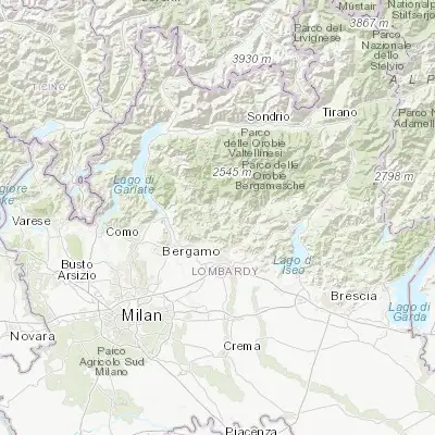 Map showing location of San Pellegrino Terme (45.834430, 9.667530)