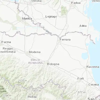 Map showing location of San Pietro in Casale (44.700790, 11.404920)