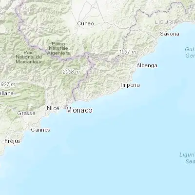 Map showing location of San Remo (43.817250, 7.777200)