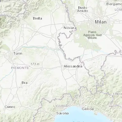 Map showing location of San Salvatore Monferrato (44.994890, 8.566390)