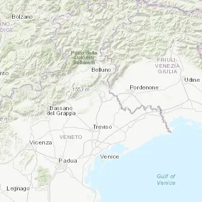 Map showing location of San Vendemiano-Fossamerlo (45.891800, 12.329920)