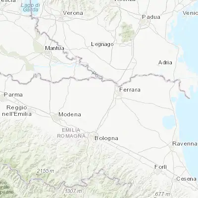 Map showing location of Sant'Agostino (44.792180, 11.385220)