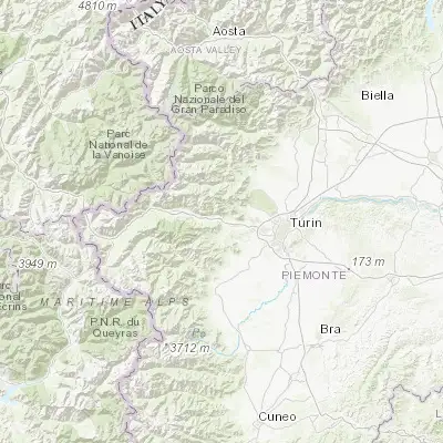 Map showing location of Sant'Ambrogio di Torino (45.096220, 7.366000)