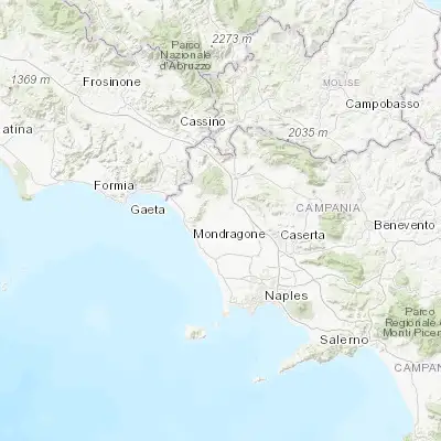 Map showing location of Sant'Andrea-Pizzone-Ciamprisco (41.150000, 14.033330)