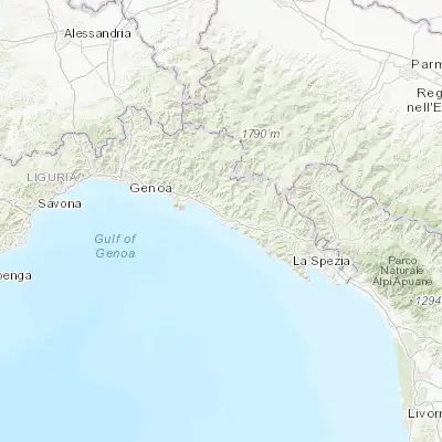 Map showing location of Sestri Levante (44.273170, 9.396830)