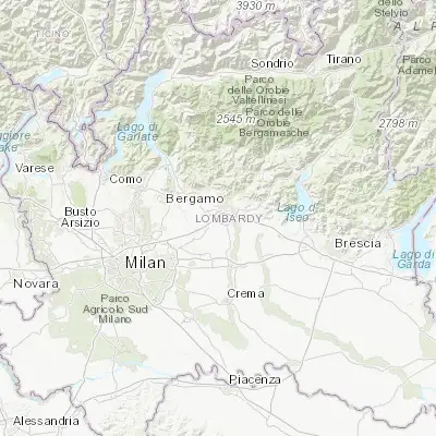 Map showing location of Stezzano (45.649680, 9.651920)