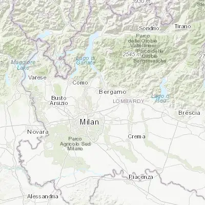 Map showing location of Sulbiate (45.640470, 9.427620)