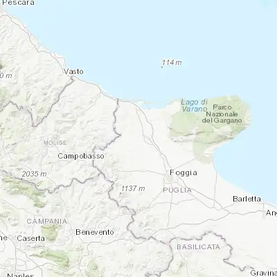 Map showing location of Torremaggiore (41.688940, 15.294080)