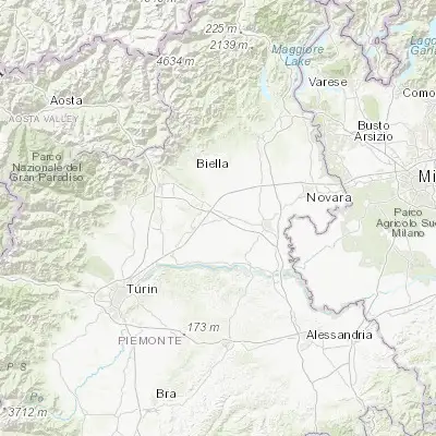 Map showing location of Tronzano Vercellese (45.342260, 8.173680)