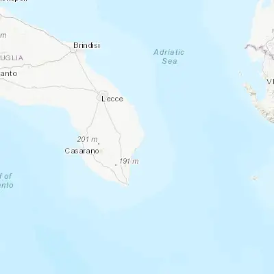 Map showing location of Uggiano la Chiesa (40.100910, 18.448720)