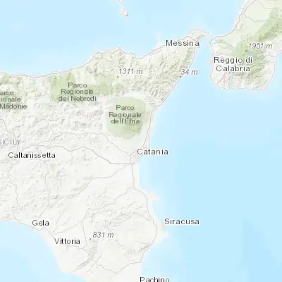 Map showing location of Viagrande (37.610320, 15.097940)