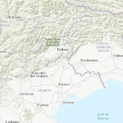 Map showing location of Vittorio Veneto (45.980260, 12.300650)