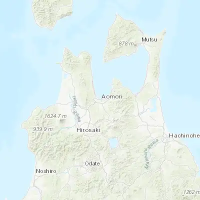 Map showing location of Aomori (40.816670, 140.733330)