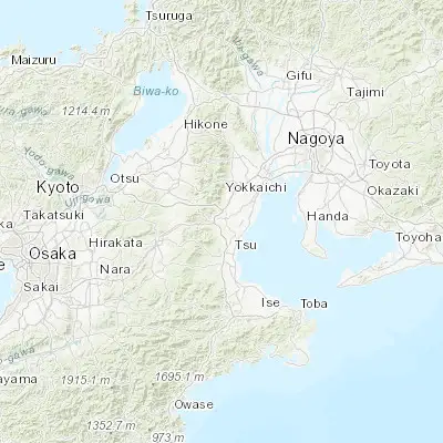 Map showing location of Kameyama (34.850000, 136.450000)