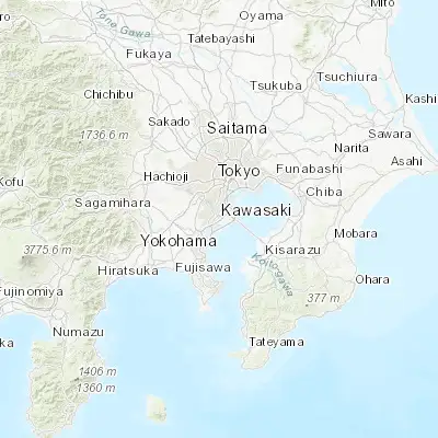 Map showing location of Kawasaki (35.520560, 139.717220)