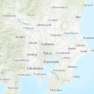 Map showing location of Sōka (35.836430, 139.799570)