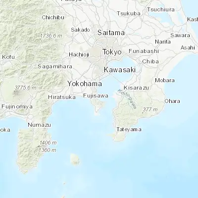 Map showing location of Yokosuka (35.283610, 139.667220)