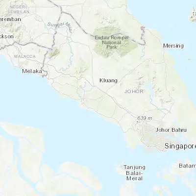 Map showing location of Parit Raja (1.868100, 103.112400)