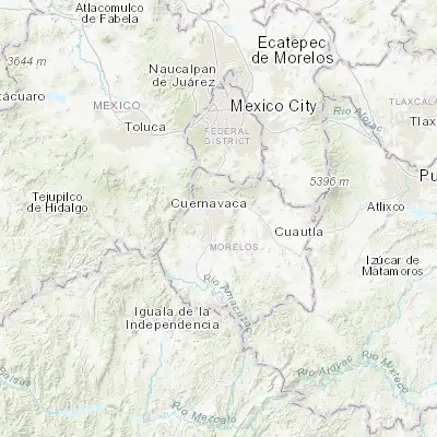 Map showing location of Jiutepec (18.881390, -99.177780)