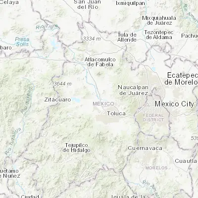 Map showing location of Mayorazgo de León (19.468890, -99.743650)