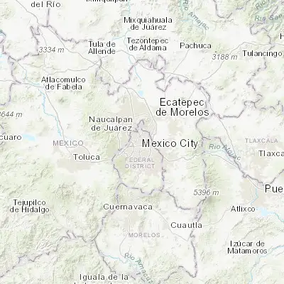 Map showing location of Mexico City (19.428470, -99.127660)