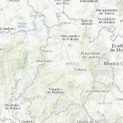 Map showing location of Mextepec (19.461180, -99.891260)