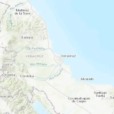 Map showing location of Oasis (19.201670, -96.219170)