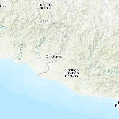 Map showing location of San Juan Cacahuatepec (16.615320, -98.155010)