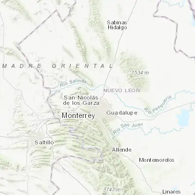 Map showing location of Simeprodeso (Colectivo Nuevo) (25.853060, -100.291670)