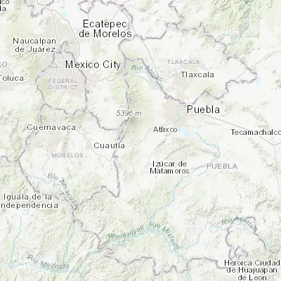 Map showing location of Tejupa (18.855190, -98.541240)