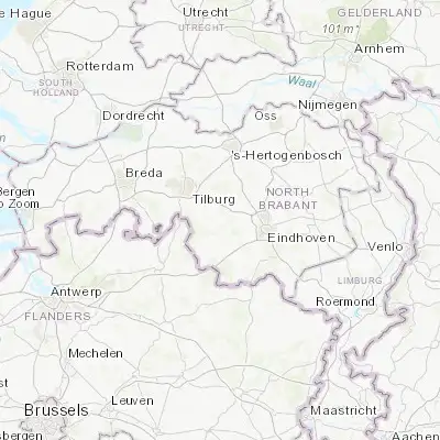 Map showing location of Middelbeers (51.466670, 5.250000)