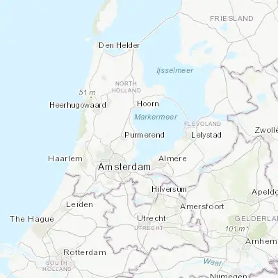 Map showing location of Volendam (52.495000, 5.070830)