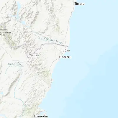 Map showing location of Oamaru (-45.097580, 170.970870)